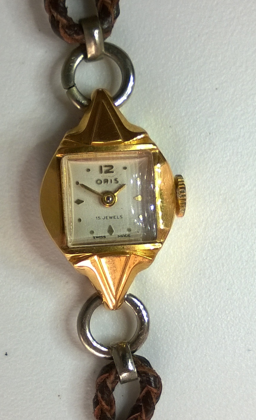 SOLD c1955 Oris Ladies with fancy case