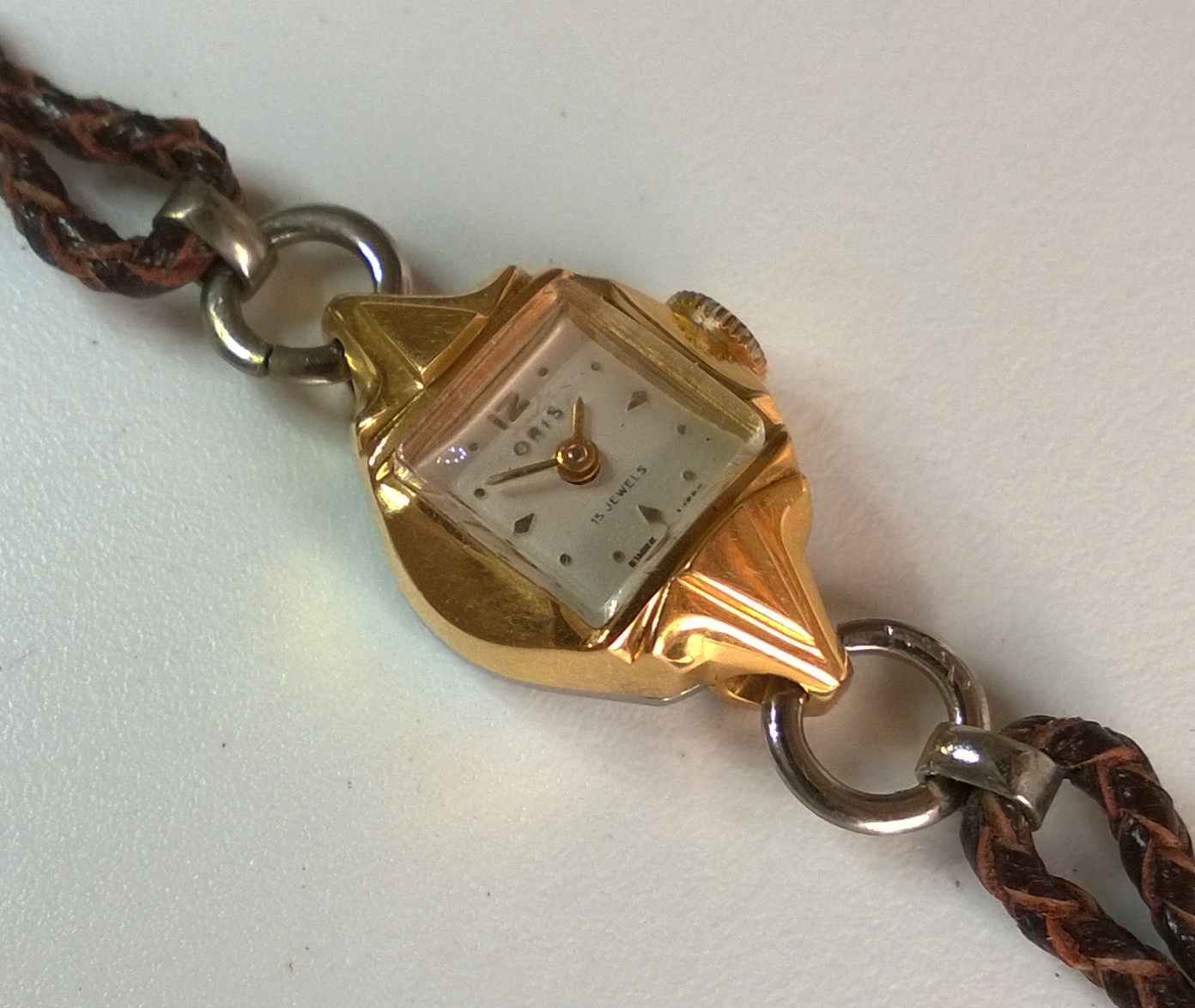 SOLD c1955 Oris Ladies with fancy case - Image 2