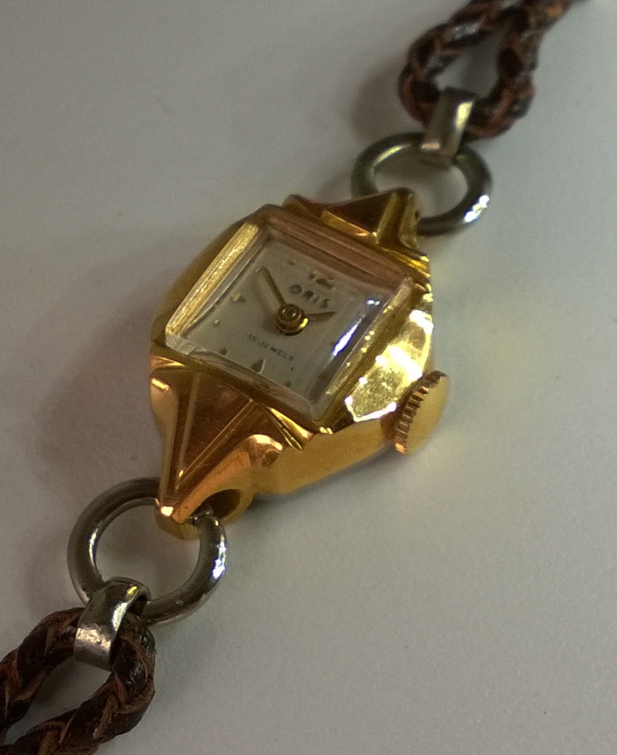 SOLD c1955 Oris Ladies with fancy case - Image 3