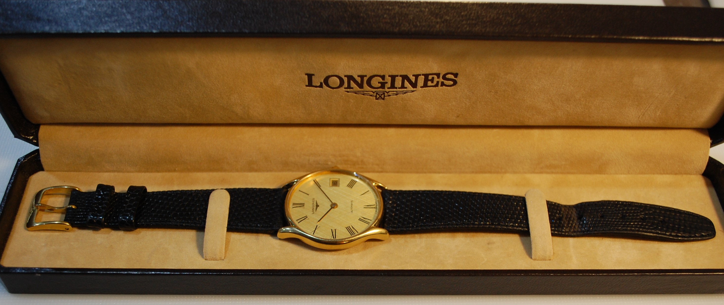 SOLD 1988 Longines 9k gold Men's La Grande Classique, with box and ...