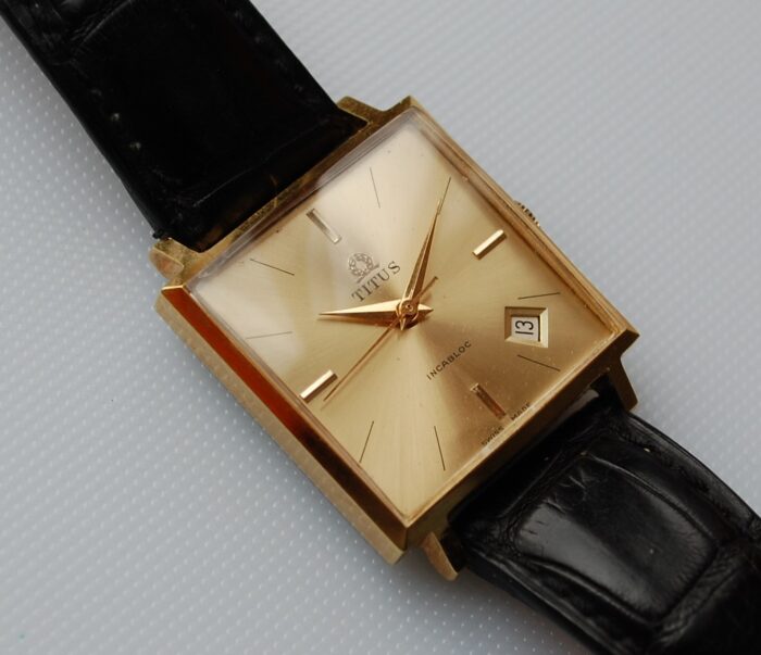 SOLD c1965 Titus square automatic, unworn - Image 4