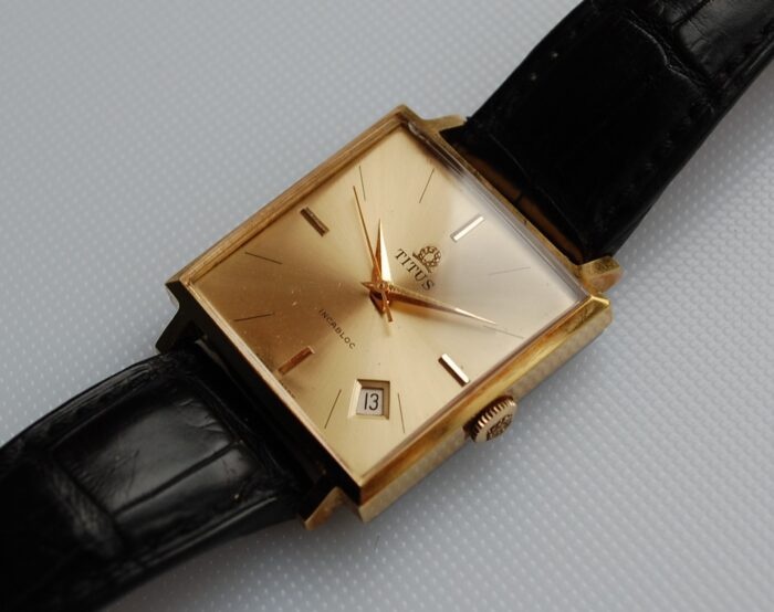 SOLD c1965 Titus square automatic, unworn - Image 5