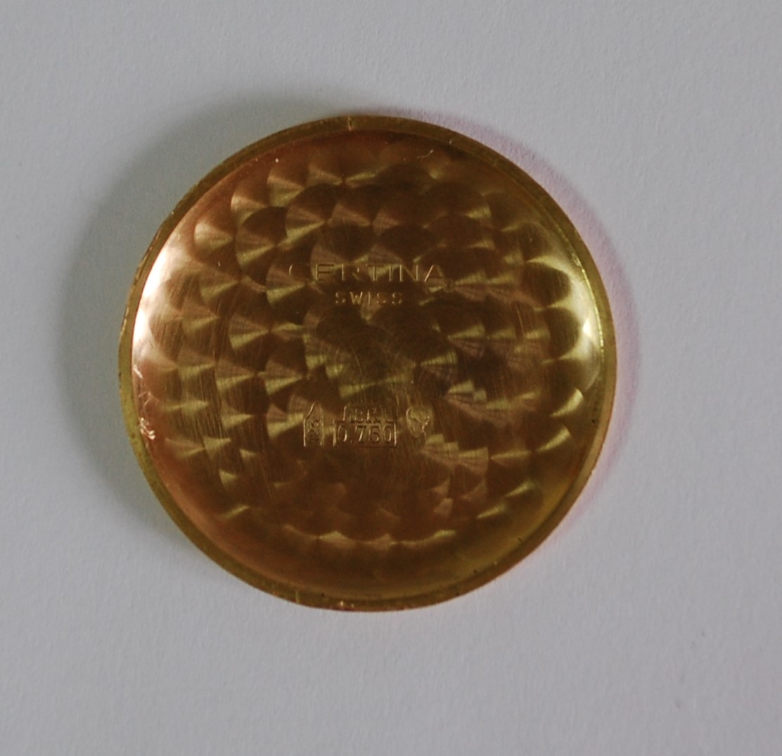 SOLD 1954 Certina men's 18k gold dress watch - Image 3