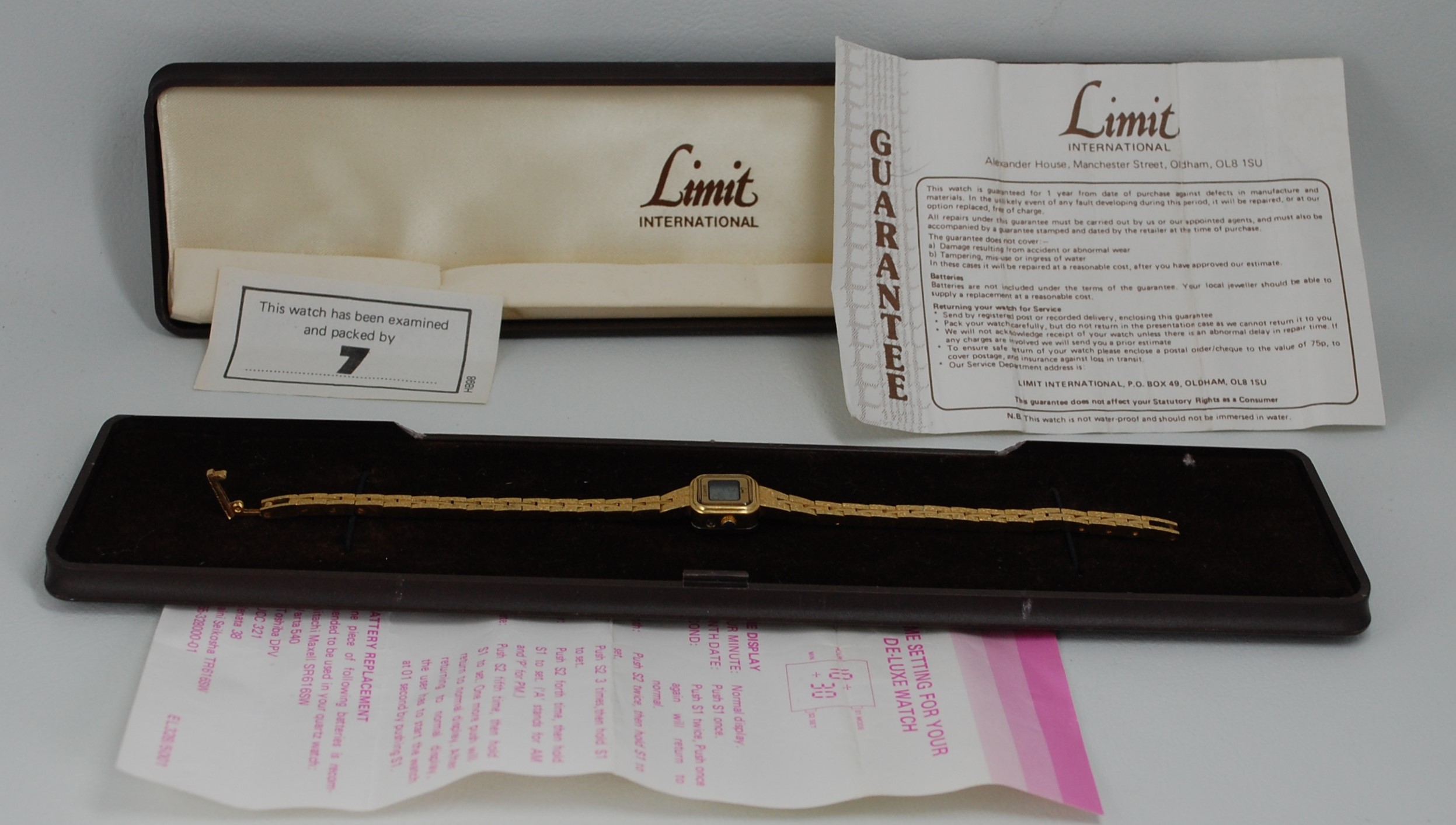 SOLD c1985 Limit LCD Quartz with box and papers - Image 2