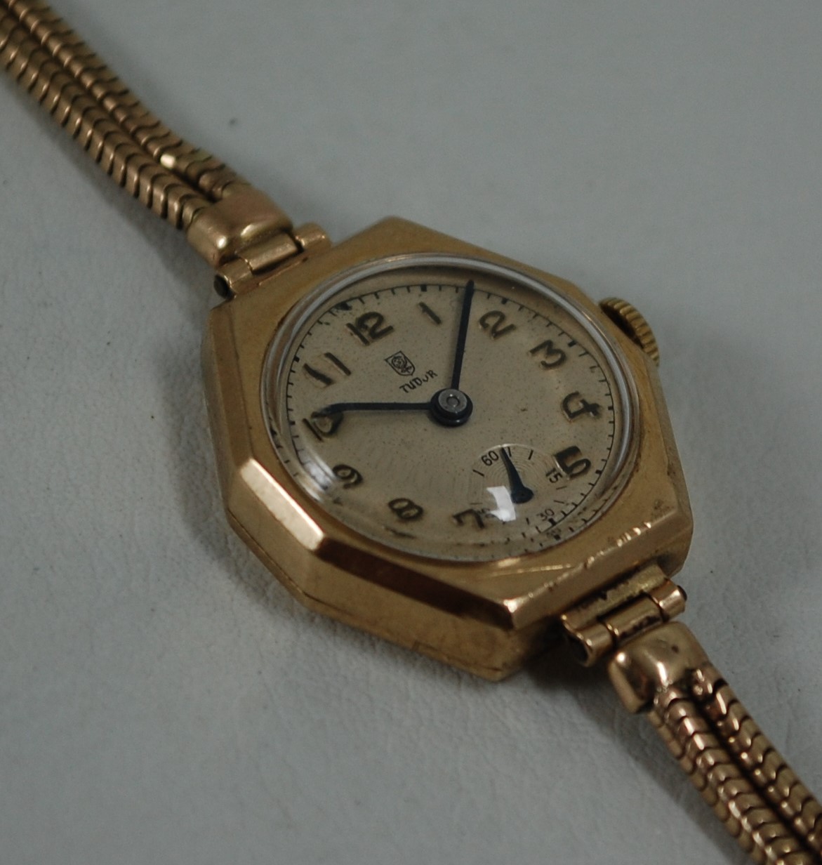 SOLD 1950 Ladies Tudor 9k gold watch with Rolex bracelet - Birth Year