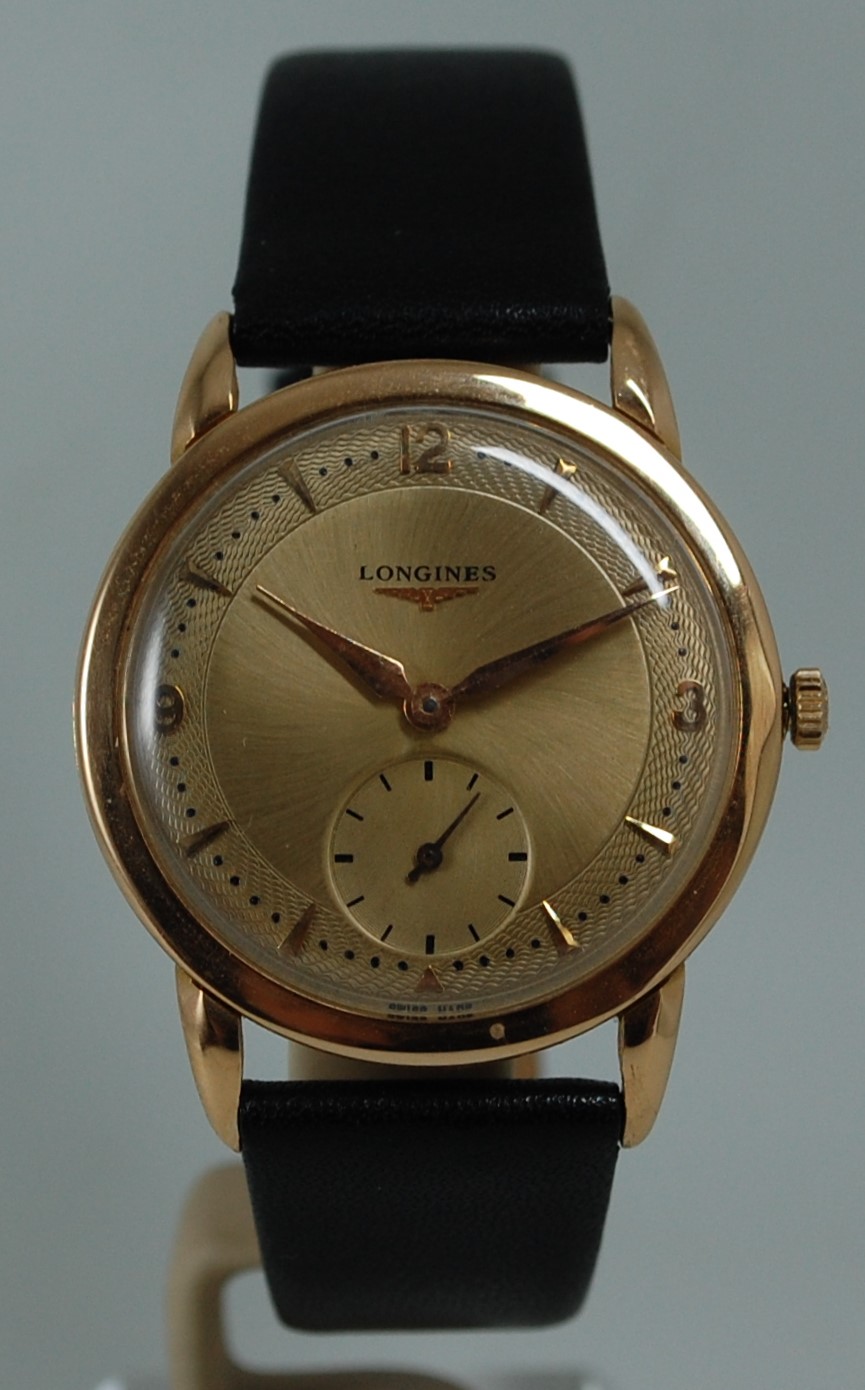 SOLD 1952 Longines 18k gold with box Birth Year Watches