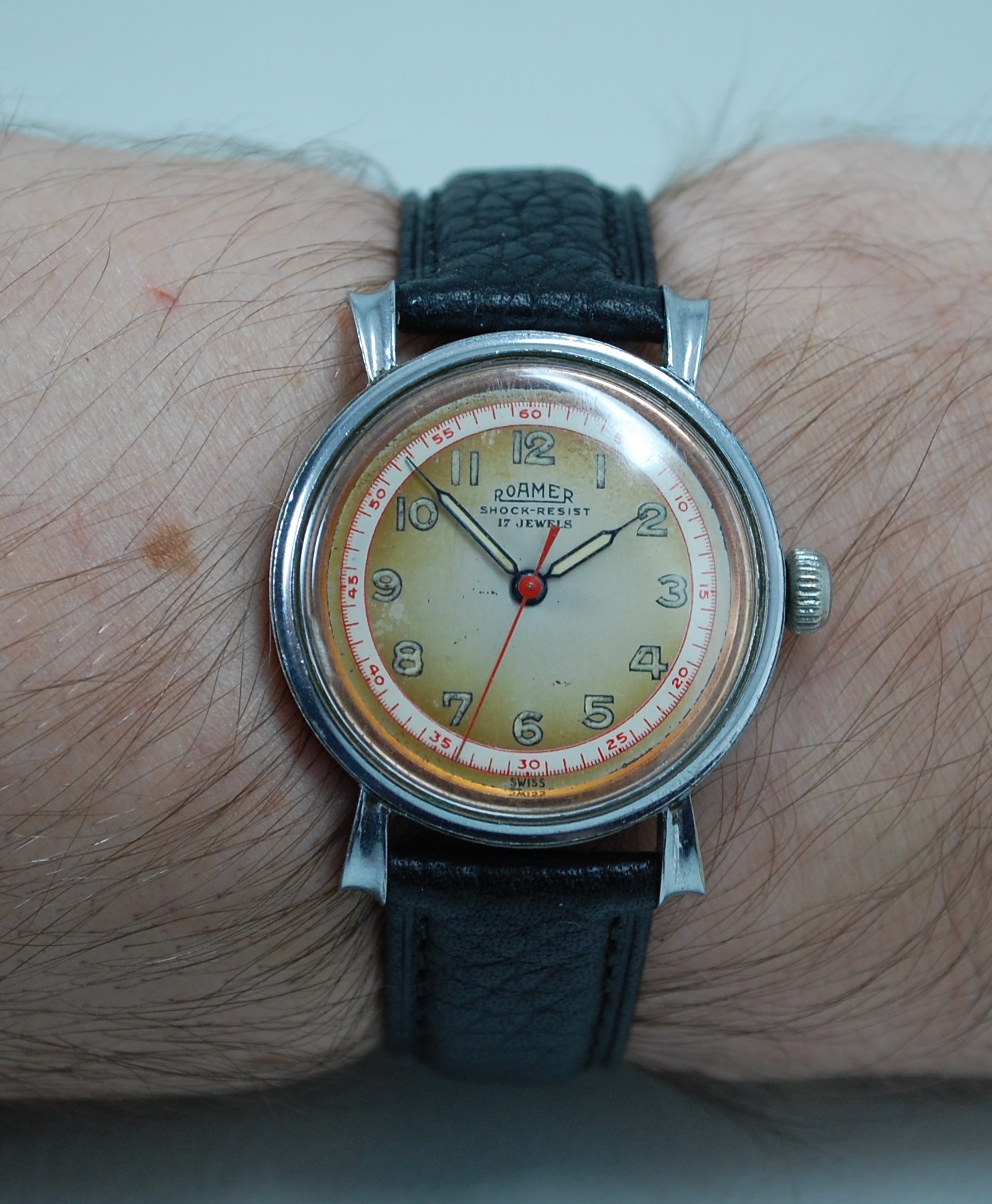 SOLD c1945 Roamer Shock Resist - Birth Year Watches