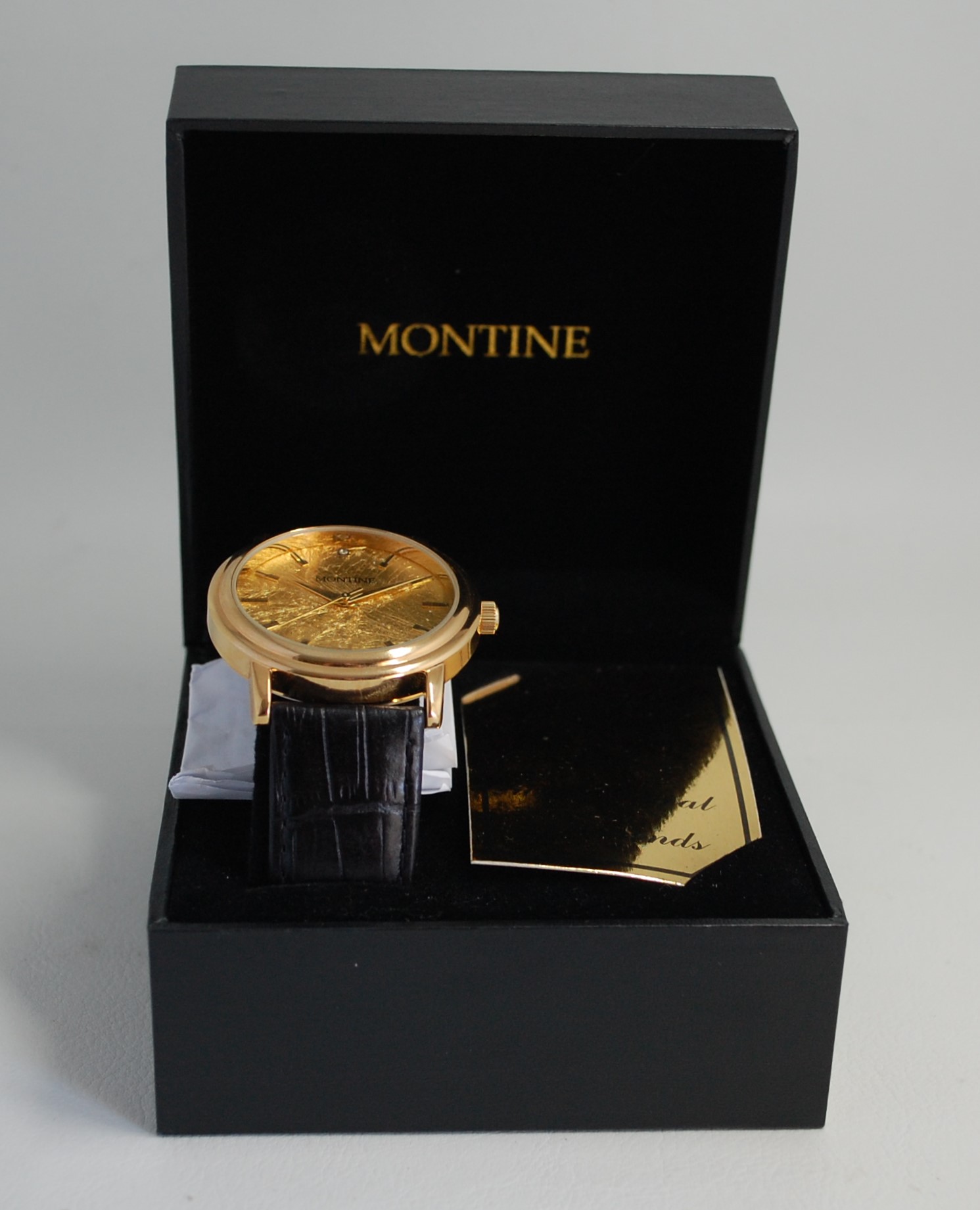 SOLD c2015 Montine 24k Gold Leaf and diamonds dial - Image 15