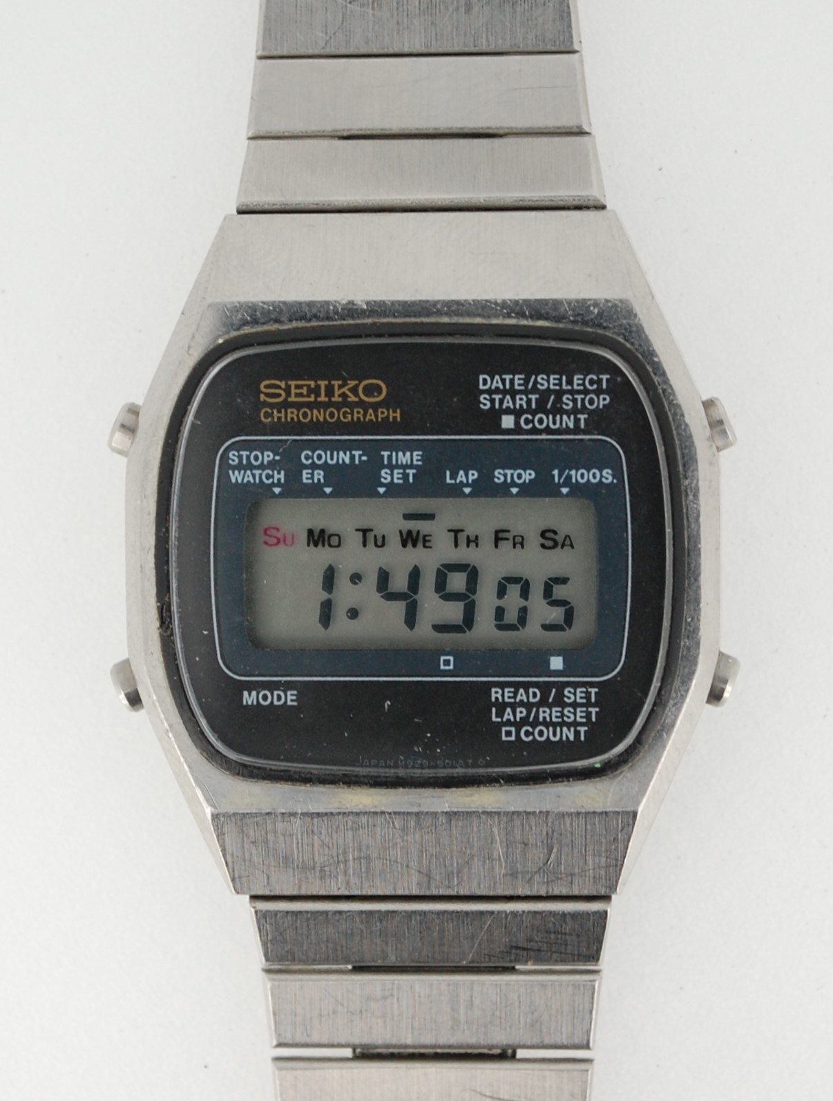 SOLD 1980 Seiko LCD Chronograph with box and papers M929 - 5010 - Birth  Year Watches