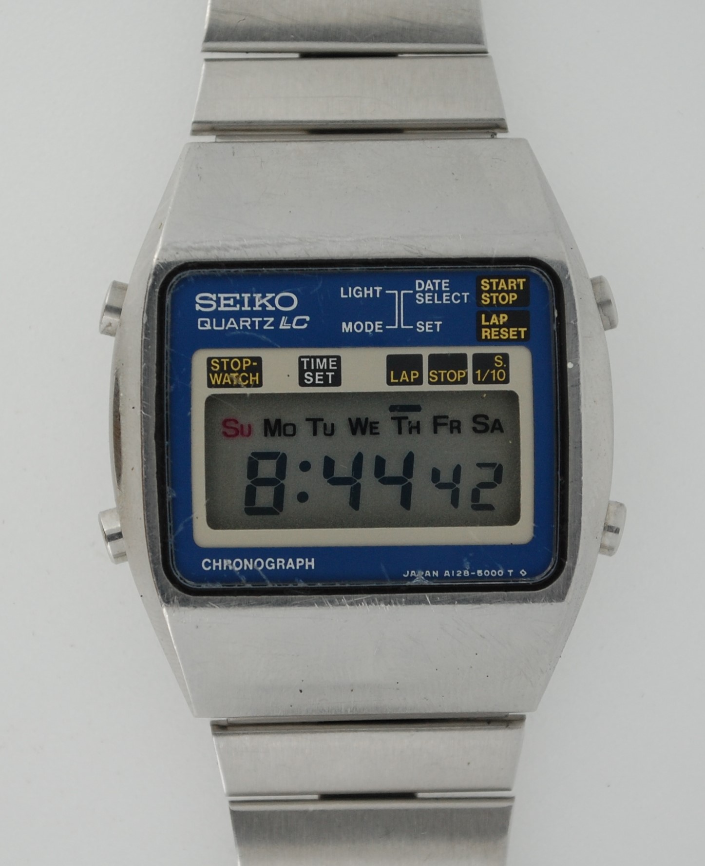 1978 Seiko LCD Chronograph A128-5000 with box - Birth Year Watches