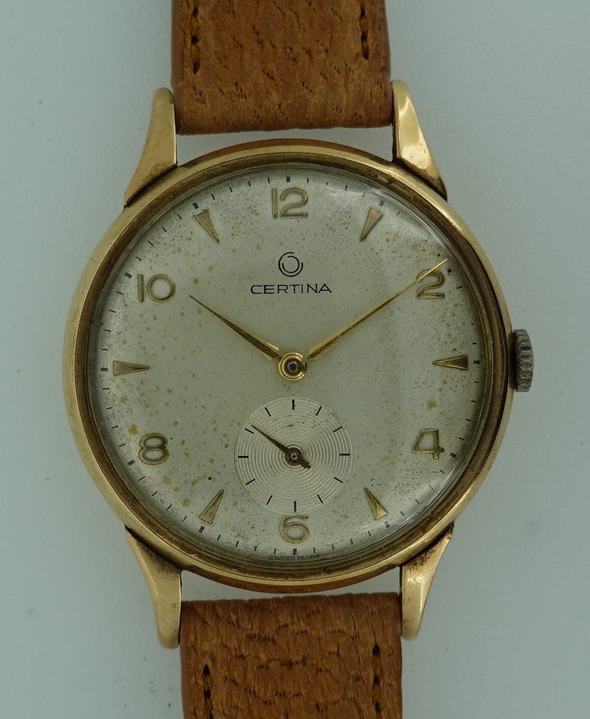 SOLD 1959 1961 Certina 9k Gold - Image 6