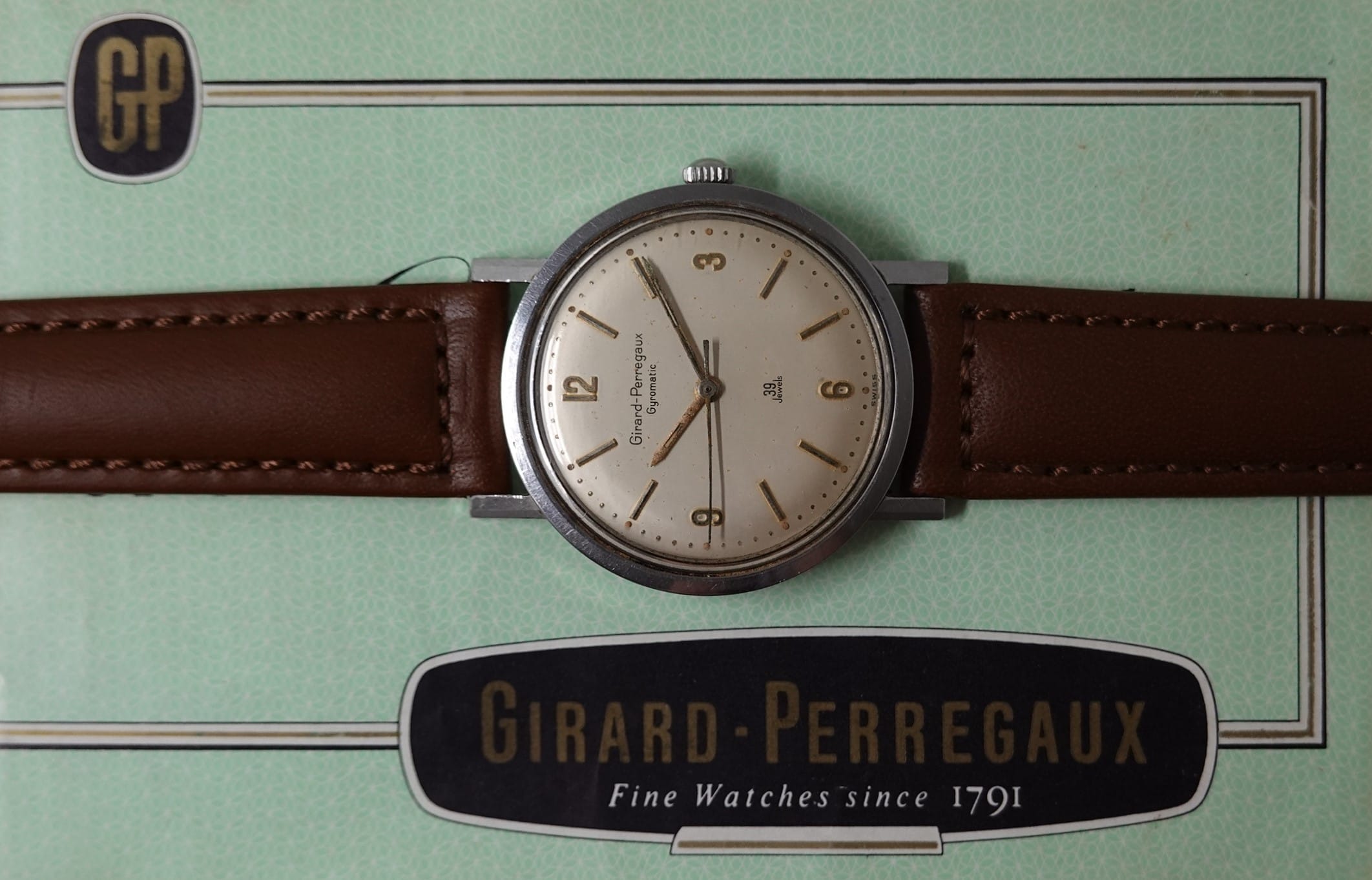 SOLD 1965 Girard-Perregaux Gryomatic 39 Jewels, with papers - Image 7