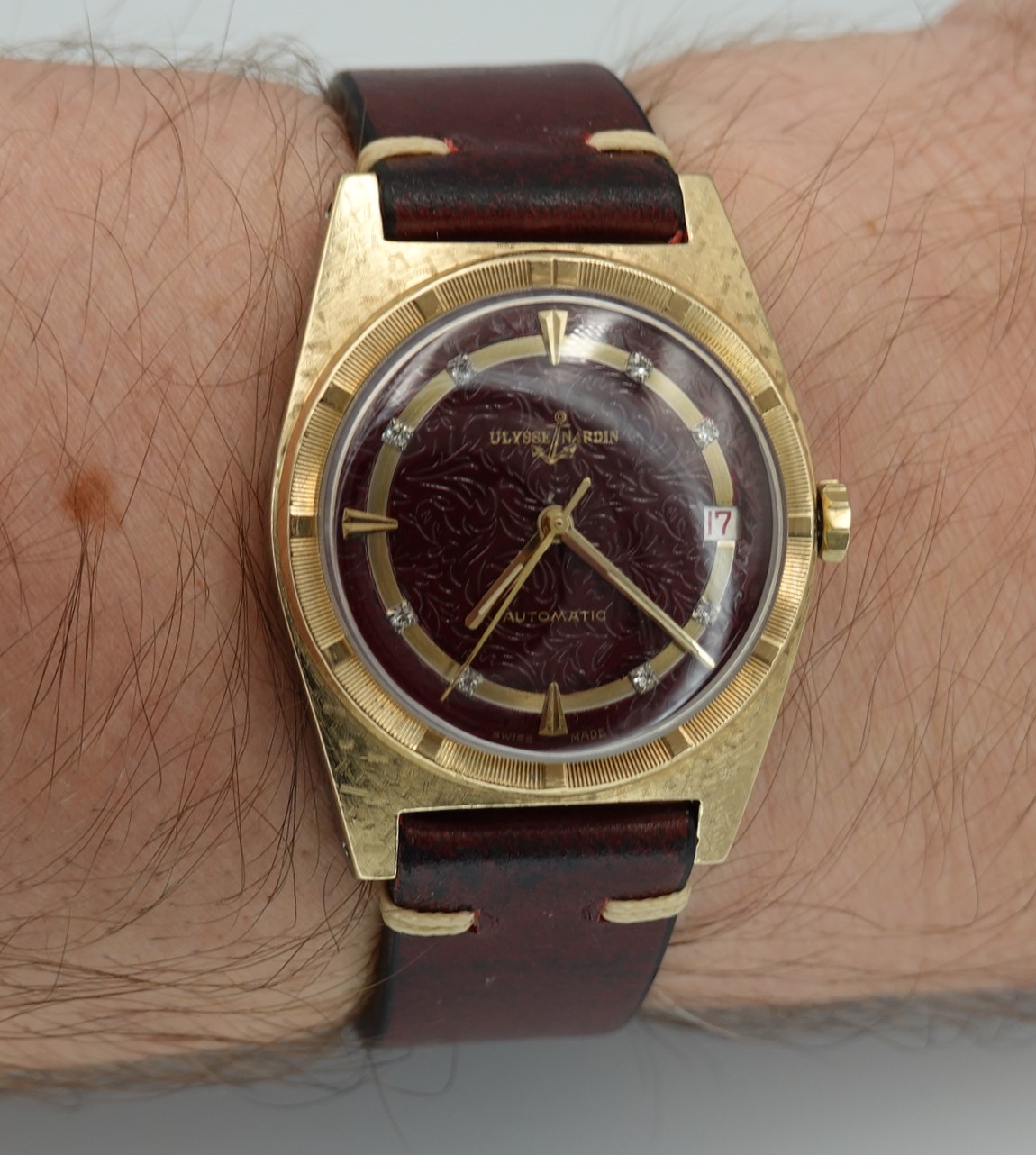 SOLD c1955 Ulysse Nardin Embossed dial - Birth Year Watches