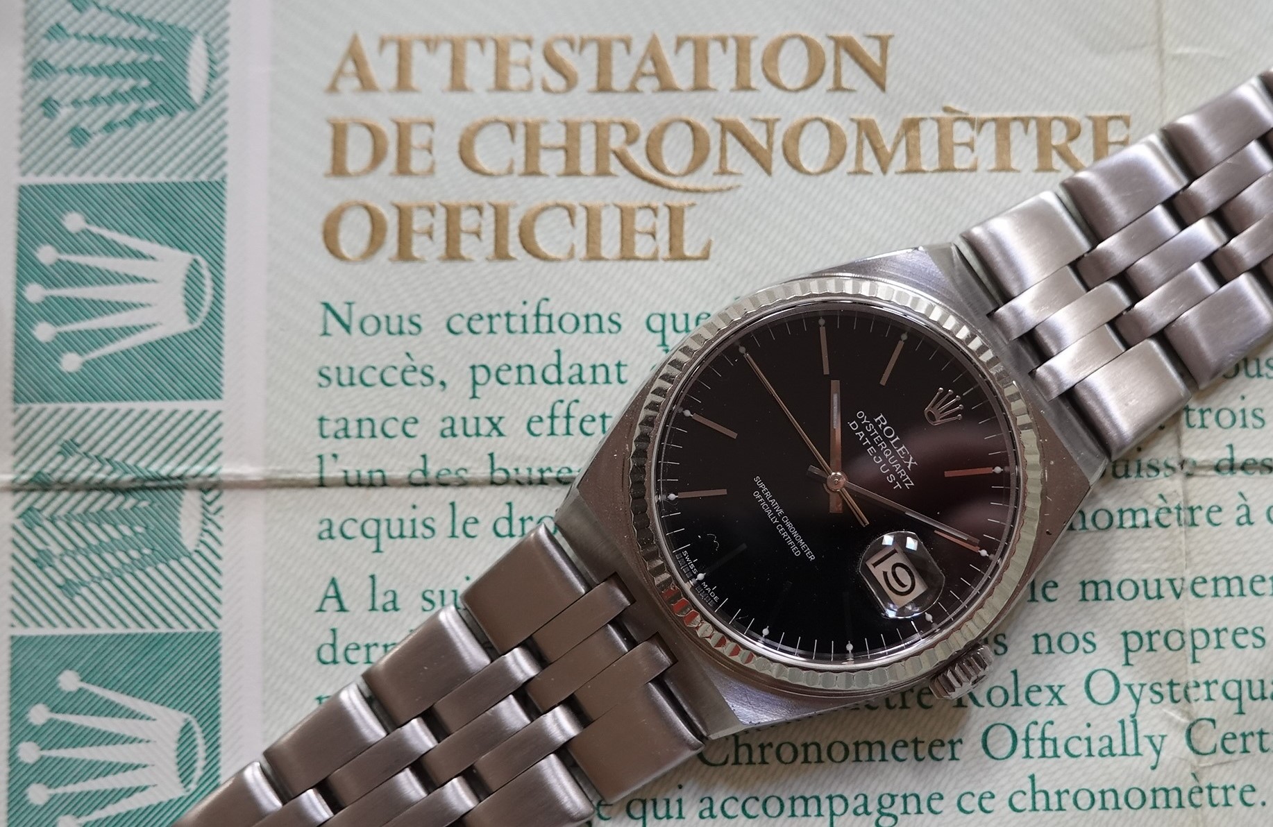 1981 1986 Rolex Oysterquartz Datejust with papers - Image 7